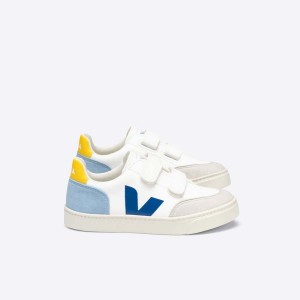 Kids' Veja V-12 V-12 White / Blue / Yellow | 2389-JCVWI