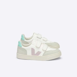 Kids' Veja V-12 V-12 White / Turquoise | 7591-GZKME