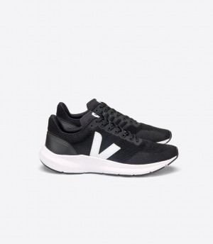 Men's Veja Marlin V-knit Black/White | 2038-OQWHF