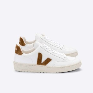 Men's Veja V-12 V-12 White / Brown | 6159-VTSPX