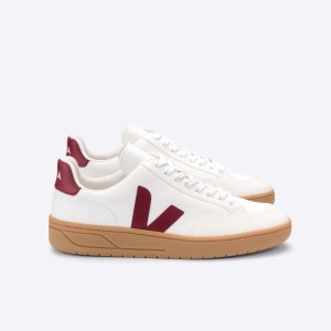 Men's Veja V-12 V-12 White / Red | 2648-FQNHE