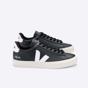 Women's Veja Campo Campo Black / White | 7926-LFGRK