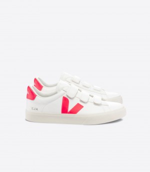 Women's Veja Recife Chromefree Leather White/Pink | 4532-QRJAZ