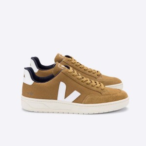 Women's Veja V-12 V-12 Brown / White | 5072-RIEXB