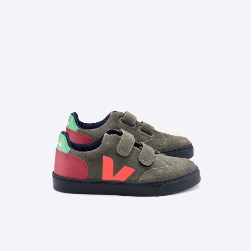 Kids\' Veja V-12 V-12 Olive / Red / Green | 7102-XFQHG