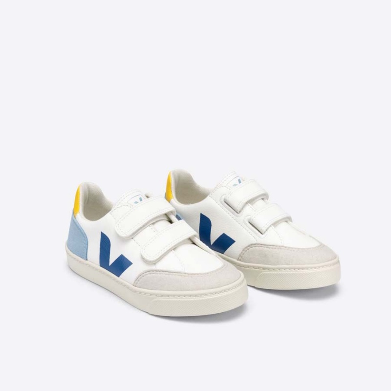 Kids' Veja V-12 V-12 White / Blue / Yellow | 2389-JCVWI