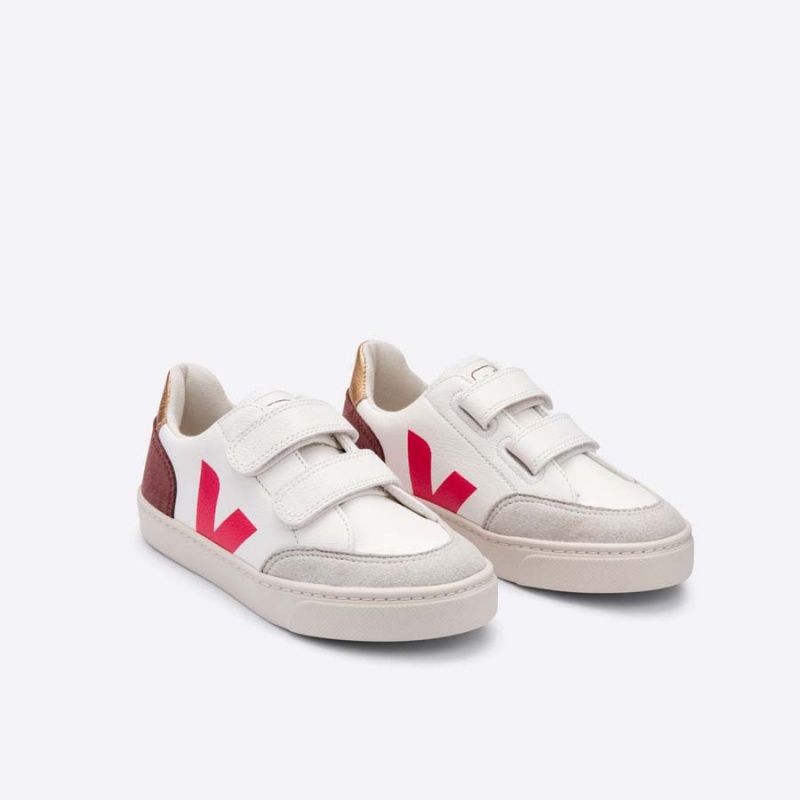 Kids' Veja V-12 V-12 White / Burgundy / Gold | 2953-BZXSH