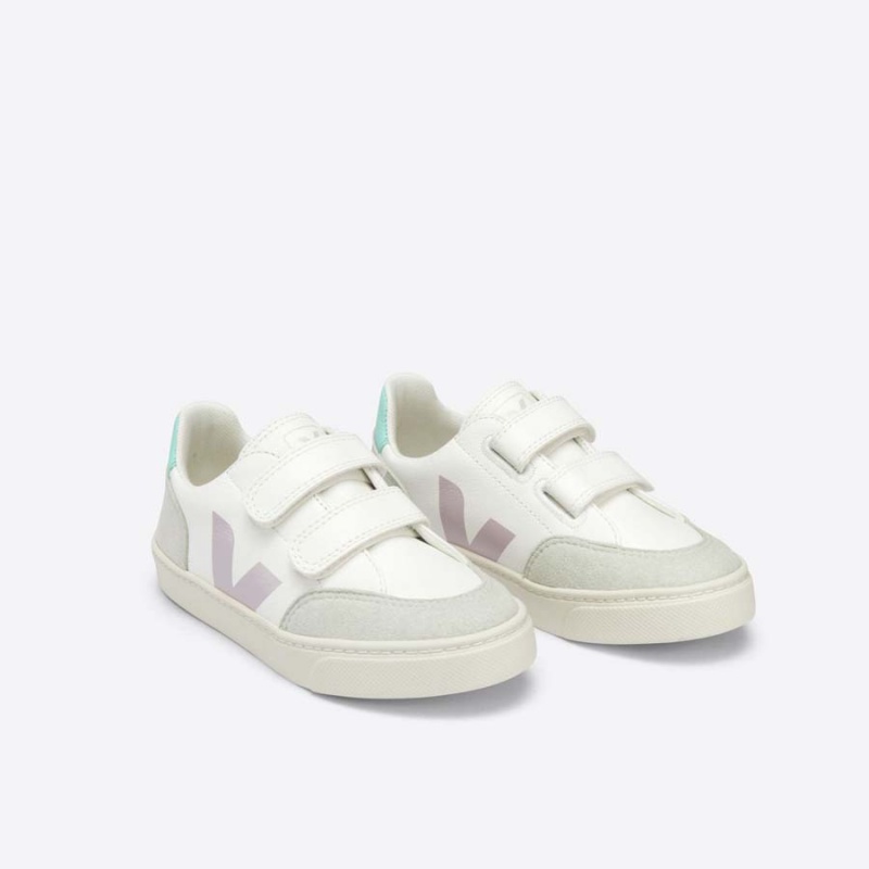 Kids' Veja V-12 V-12 White / Turquoise | 7591-GZKME