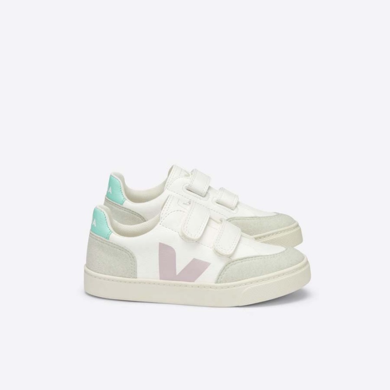 Kids\' Veja V-12 V-12 White / Turquoise | 7591-GZKME