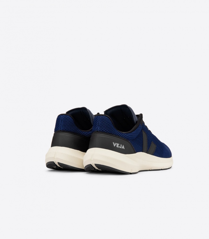 Men's Veja Marlin Lt V-knit Blue/Black | 2518-CKEMW