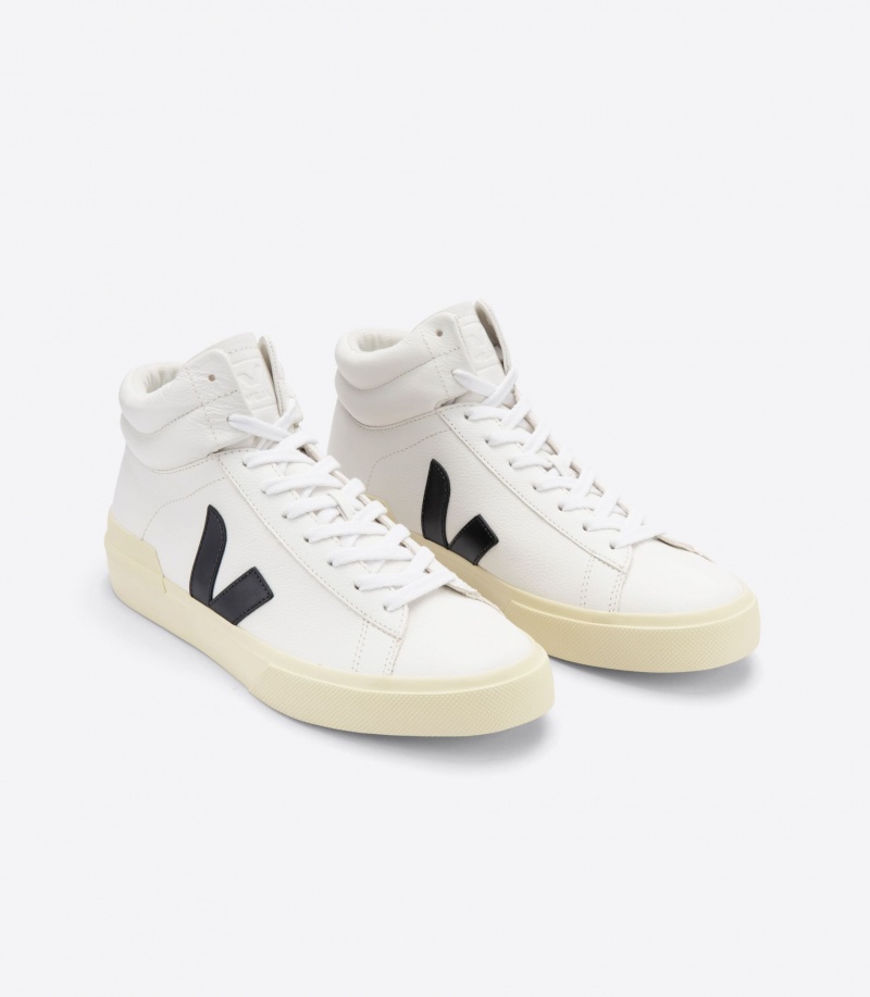 Men's Veja Minotaur Chromefree Leather White/Black | 7480-ZBIGH