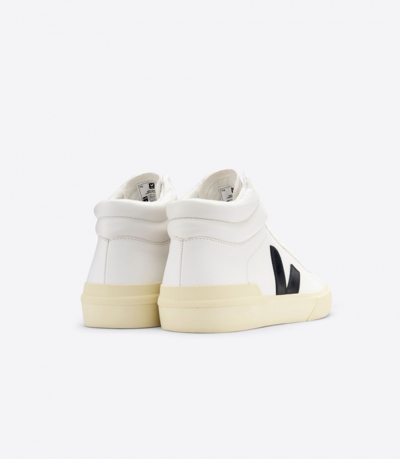 Men's Veja Minotaur Chromefree Leather White/Black | 7480-ZBIGH