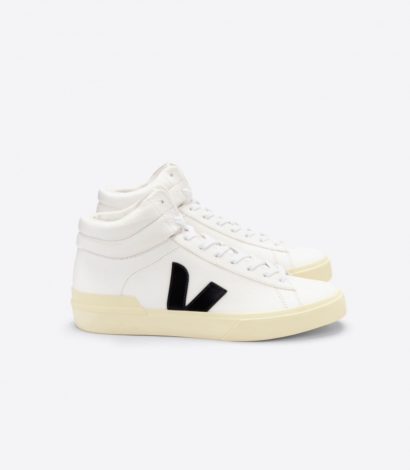 Men\'s Veja Minotaur Chromefree Leather White/Black | 7480-ZBIGH