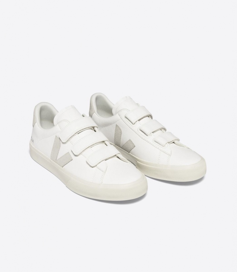 Men's Veja Recife Chromefree Leather White/Grey | 2067-VQPOX