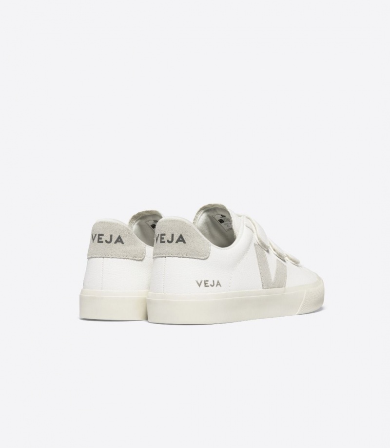 Men's Veja Recife Chromefree Leather White/Grey | 2067-VQPOX