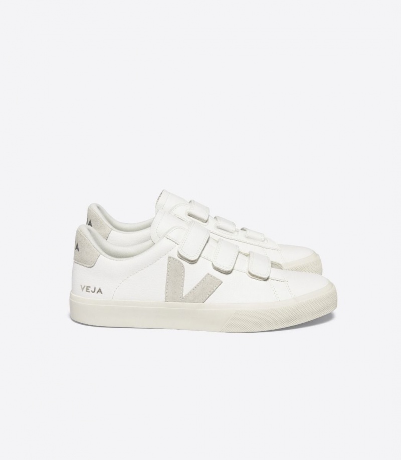 Men\'s Veja Recife Chromefree Leather White/Grey | 2067-VQPOX