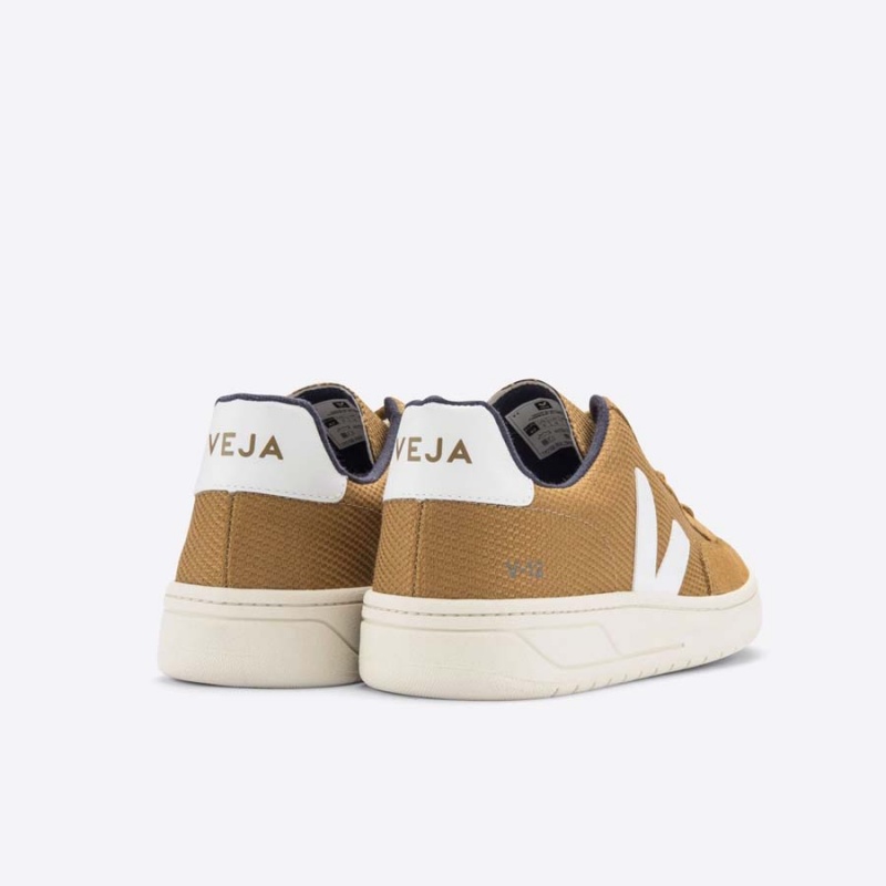 Men's Veja V-12 V-12 Brown / White | 0261-FRLXV