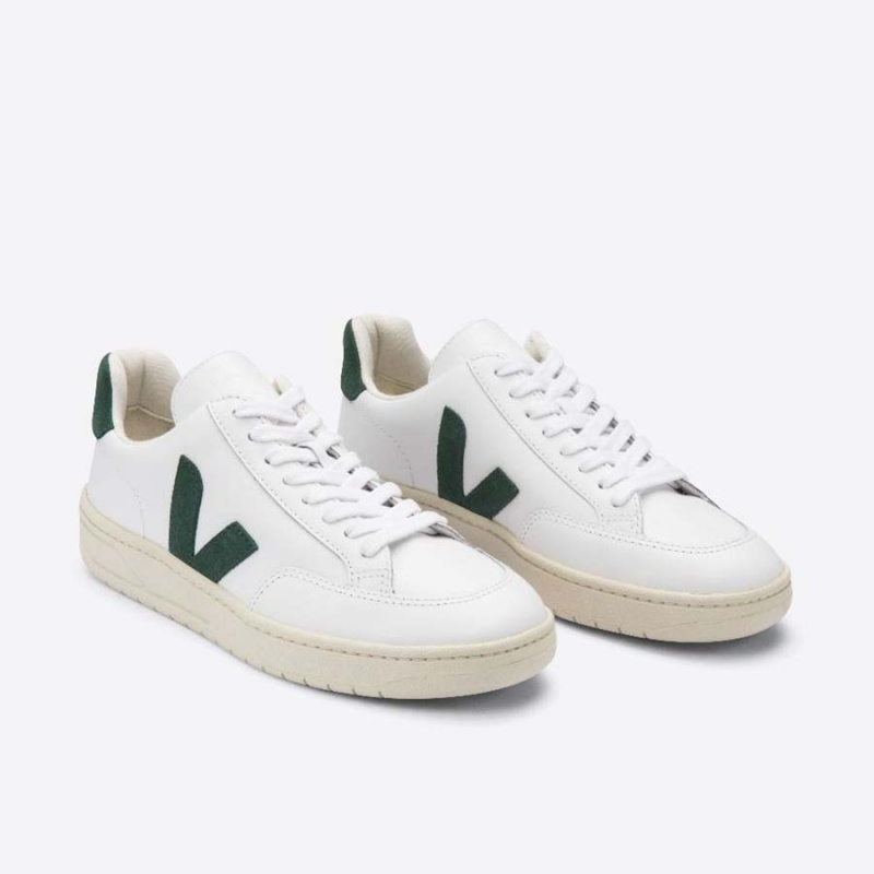 Men's Veja V-12 V-12 White / Green | 3106-LCWUY