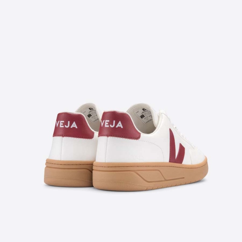 Men's Veja V-12 V-12 White / Red | 2648-FQNHE