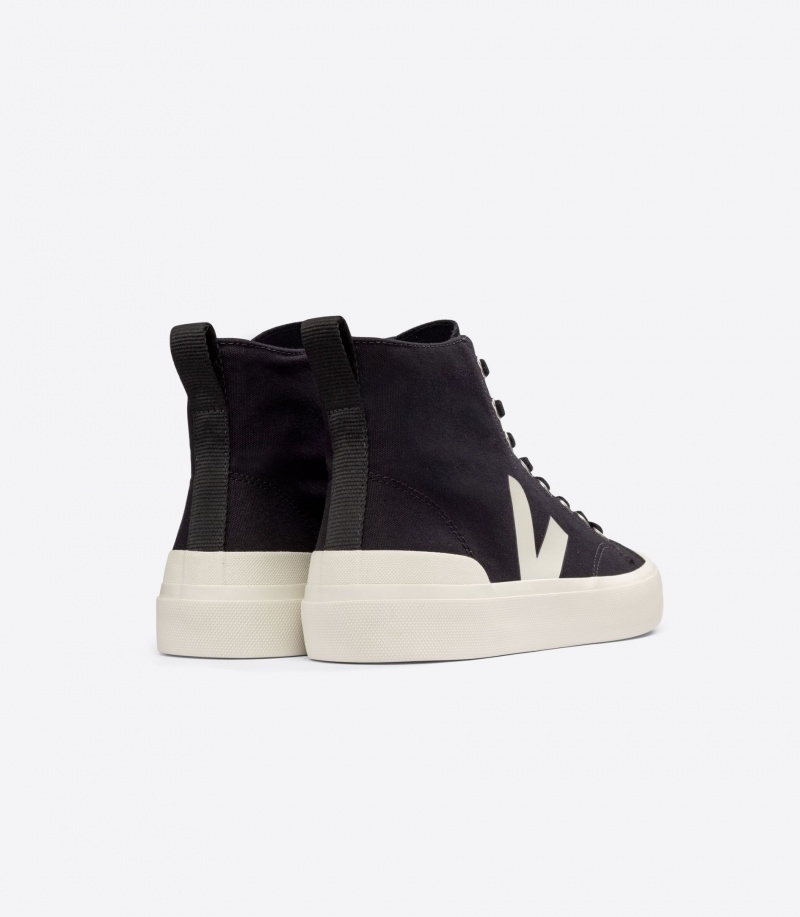 Men's Veja Wata II Canvas Black | 9253-XTZCV