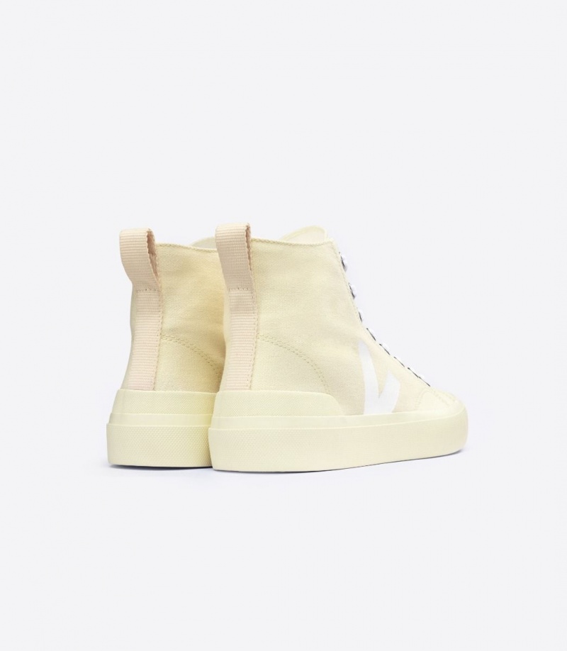 Men's Veja Wata II Canvas Butter White | 7932-HGLCX