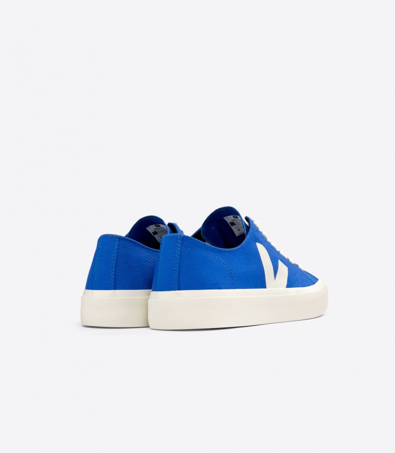 Men's Veja Wata II Low Canvas Blue | 8136-GSHTY