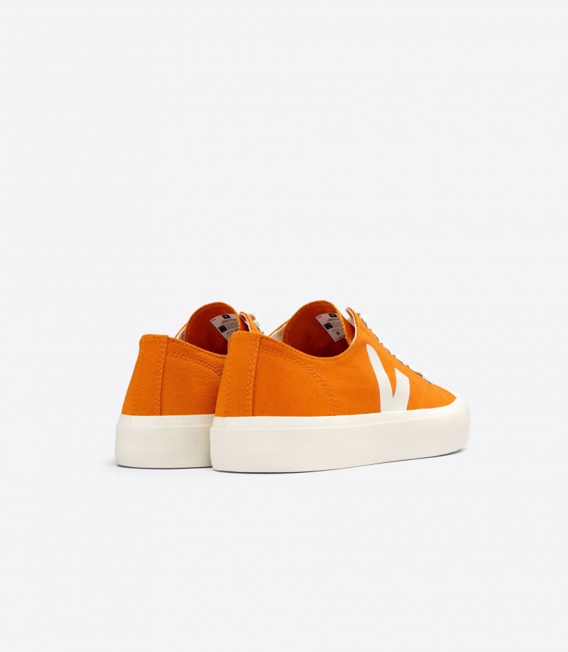 Men's Veja Wata II Low Canvas Orange | 9705-UWPSB