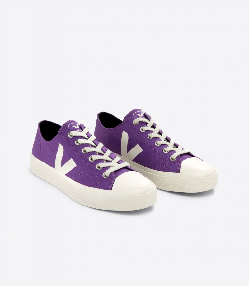 Men's Veja Wata II Low Canvas Purple | 4678-FSWRJ