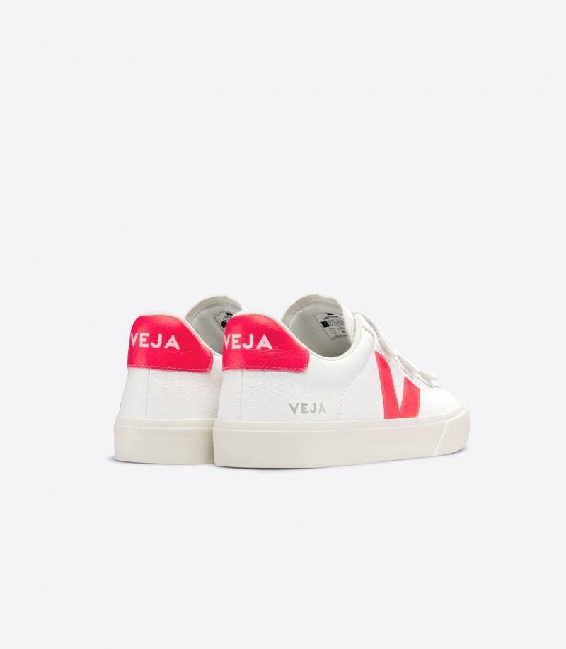 Women's Veja Recife Chromefree Leather White/Pink | 4532-QRJAZ