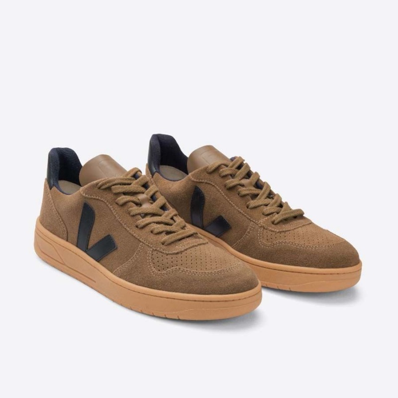 Women's Veja V-10 V-10 Brown / Black | 4627-HJTSD