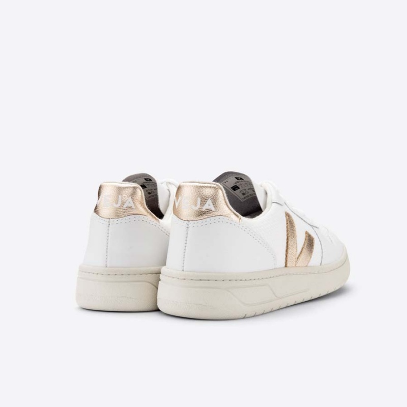 Women's Veja V-10 V-10 White / Gold | 9015-VKHIF