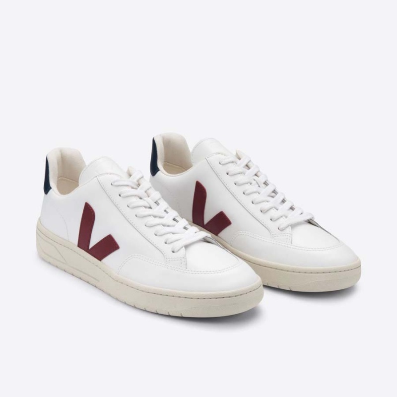 Women's Veja V-12 V-12 White / Navy | 5470-SYVBQ