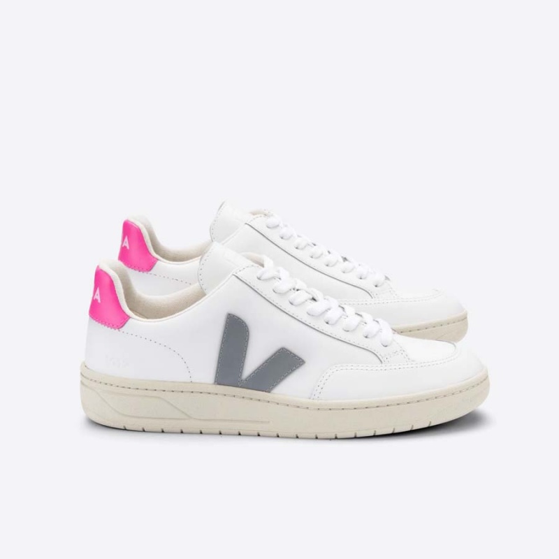 Women\'s Veja V-12 V-12 White / Pink | 0576-LHUTC