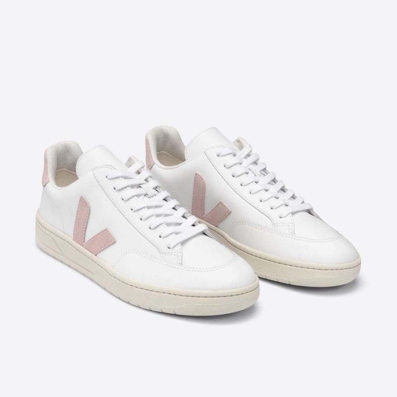 Women's Veja V-12 V-12 White / Pink | 8564-ZTDXK